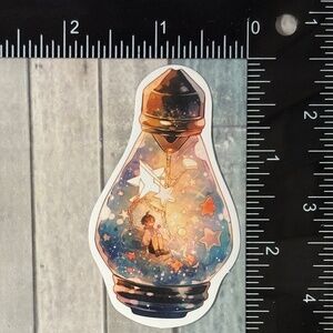 🌀10/$10🌀 Whimsical Light Bulb Reusable Waterproof Vinyl Sticker Decal